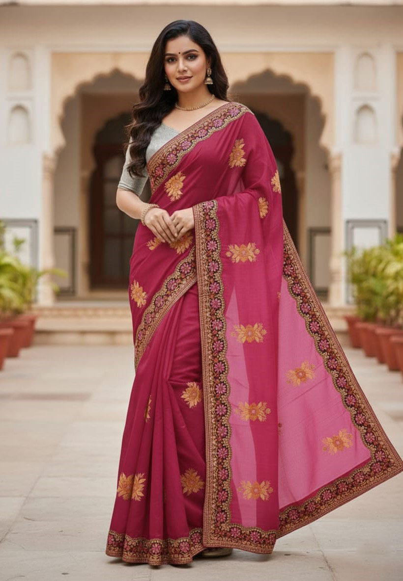 Premium Embroidery Semi Moslin Share