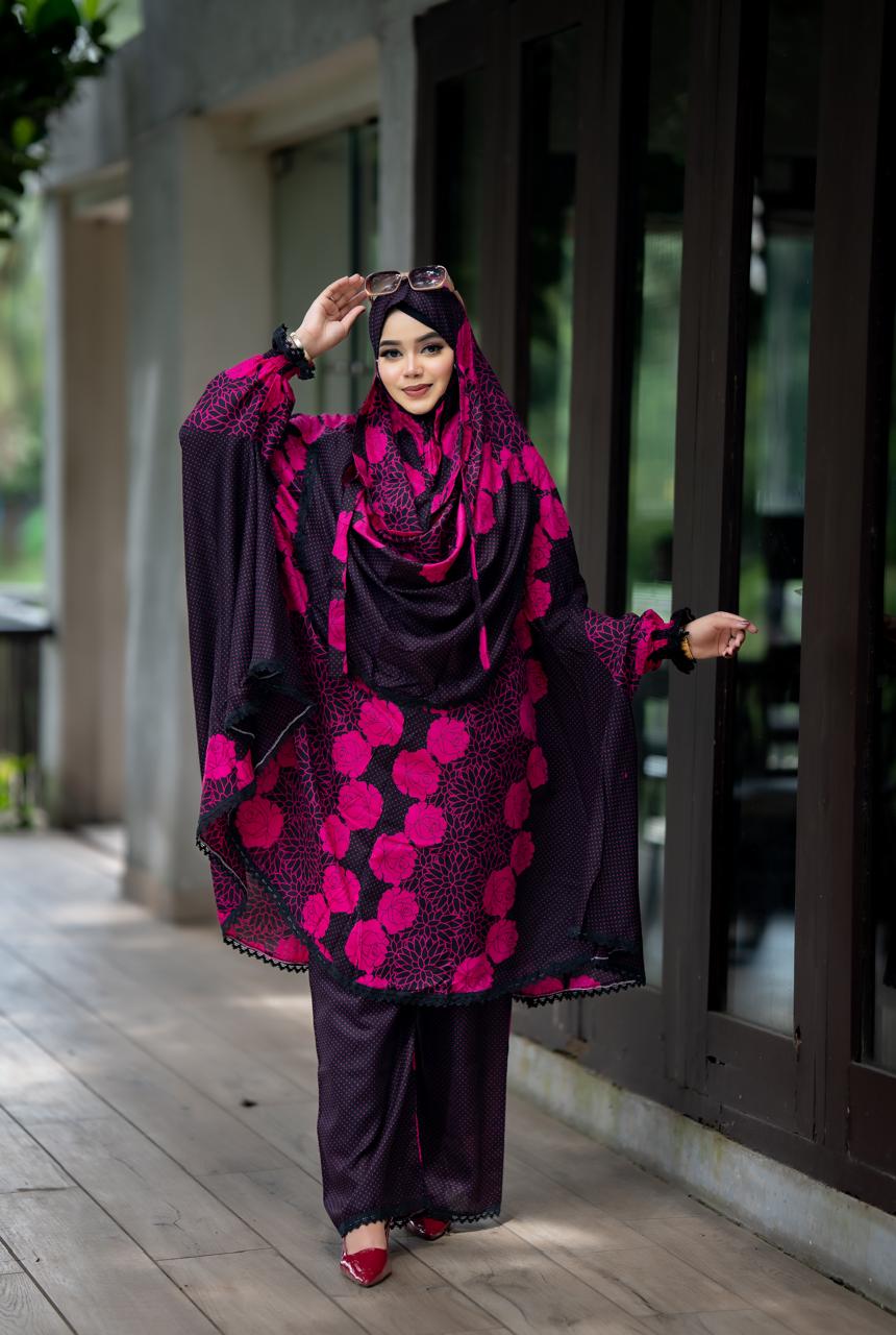 Plaju Khimar Set  প্রিমিয়াম কটন খিমার উইথ প্লাজো সেট