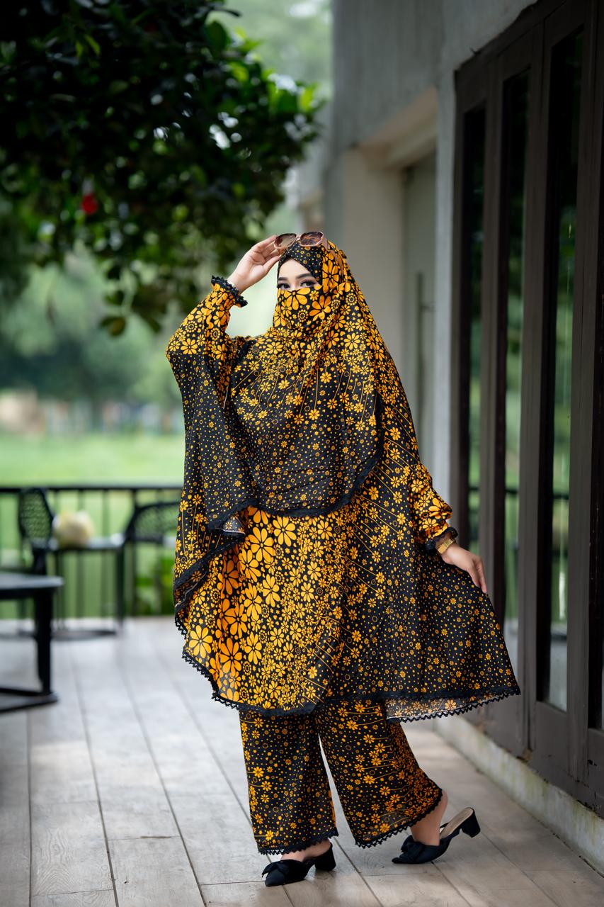 Plaju Khimar Set  প্রিমিয়াম কটন খিমার উইথ প্লাজো সেট