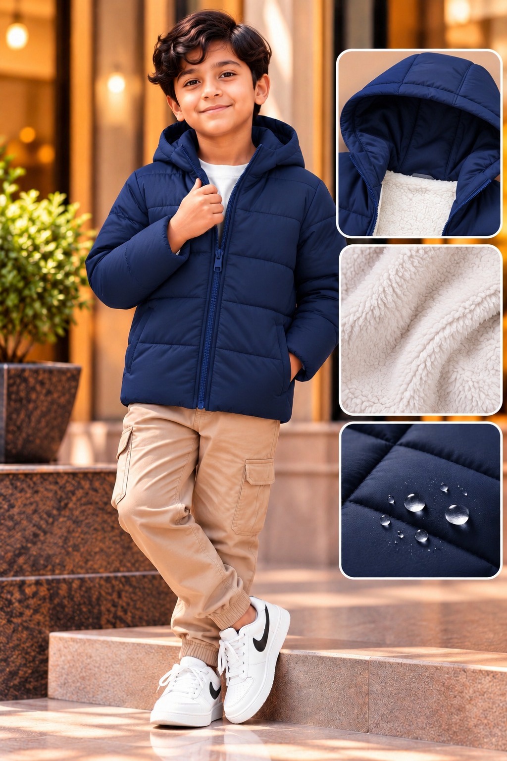 Premium Kids Sherpa Padding Jacket